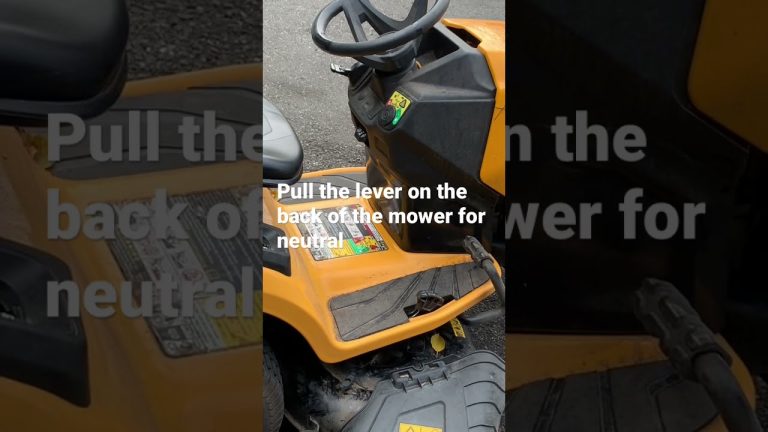 How to Put Cub Cadet in Neutral