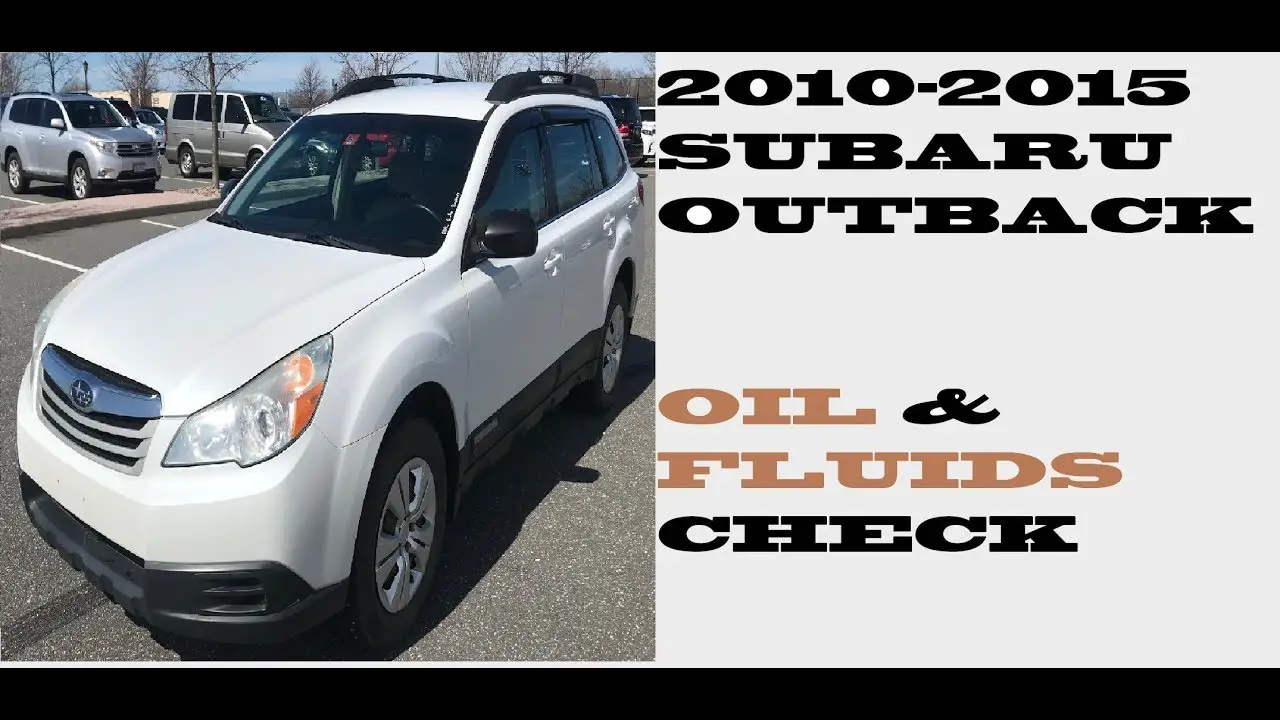 2010 Subaru Outback Transmission Fluid Check