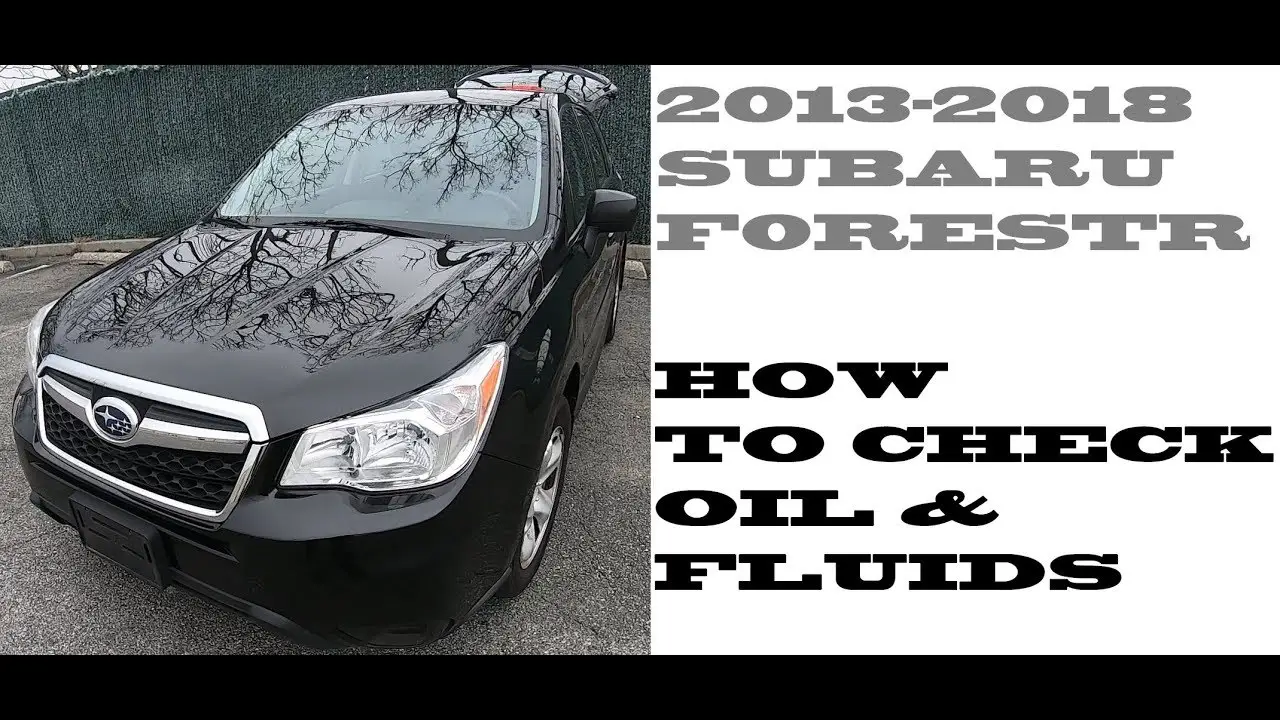 2015 Subaru Forester Transmission Fluid Check