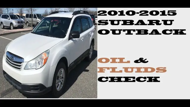 2015 Subaru Outback Transmission Fluid
