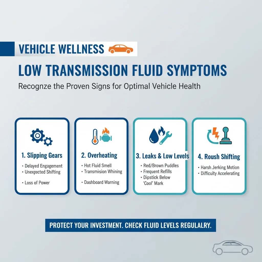 low transmission fluid symptoms - comprehensive guide infographic