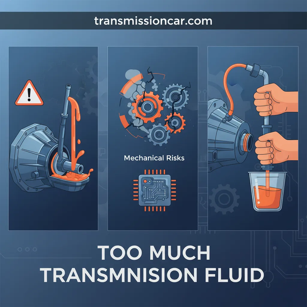 too much transmission fluid
