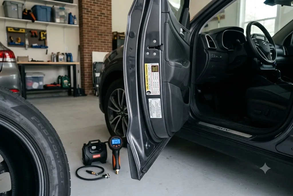 Checking tire valve connection when a tire inflator shuts off