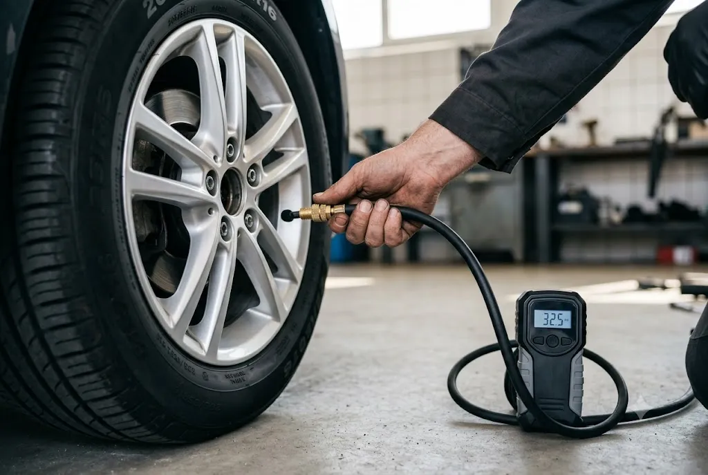 Safely charging a rechargeable portable tire inflator before a road trip