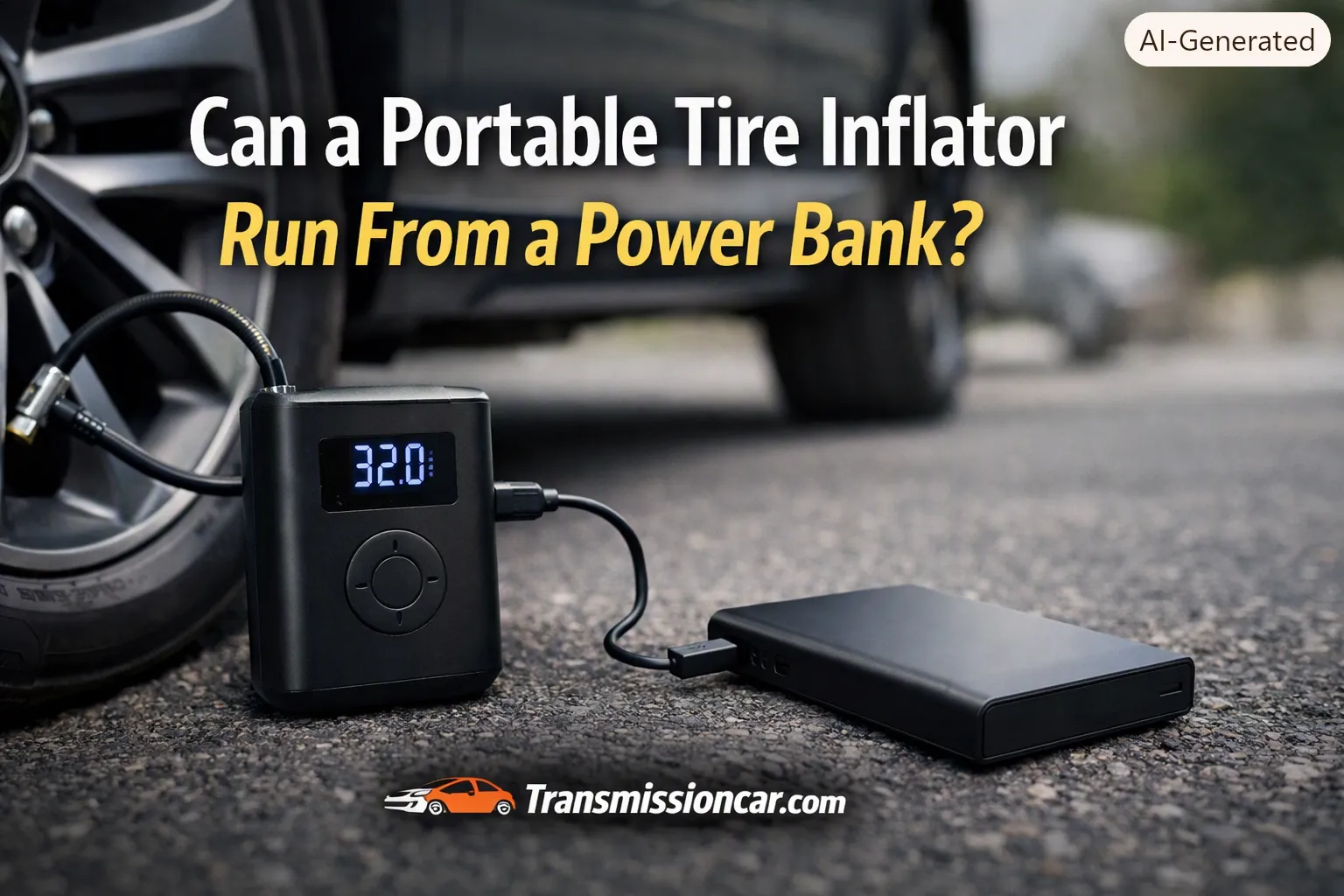 Can a Portable Tire Inflator Run From a Power Bank