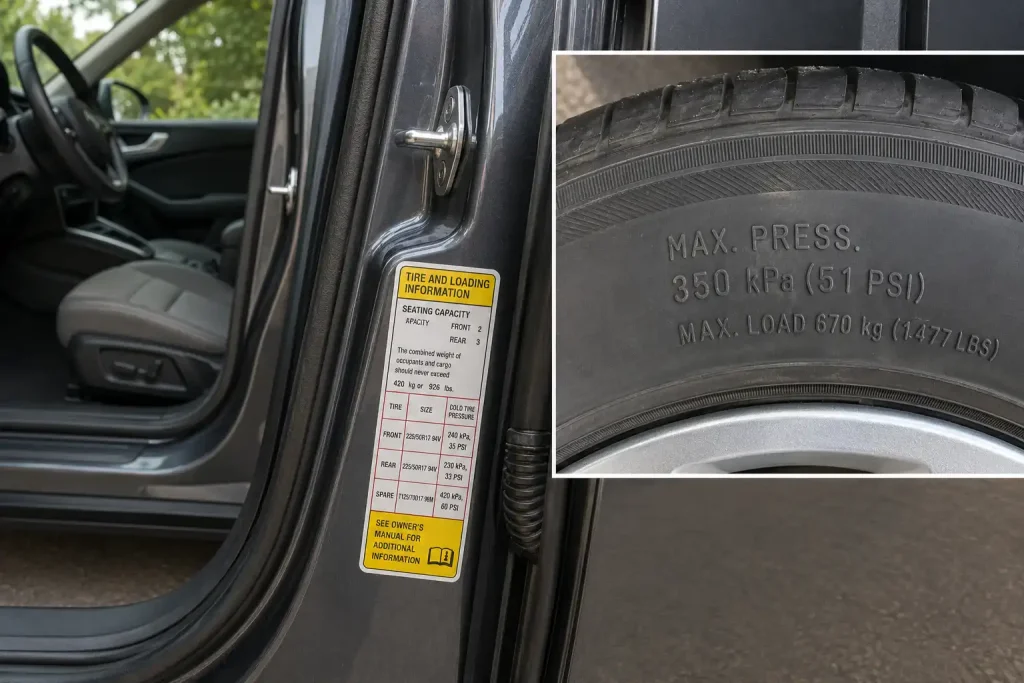 How to find the correct PSI before setting a tire inflator