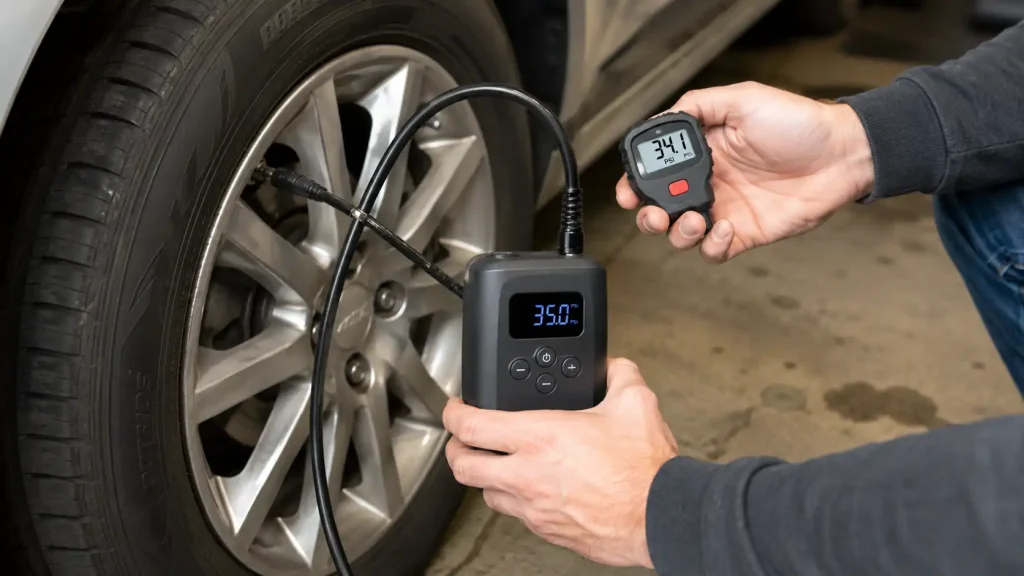 How accurate are tire inflator gauges compared with handheld pressure gauges